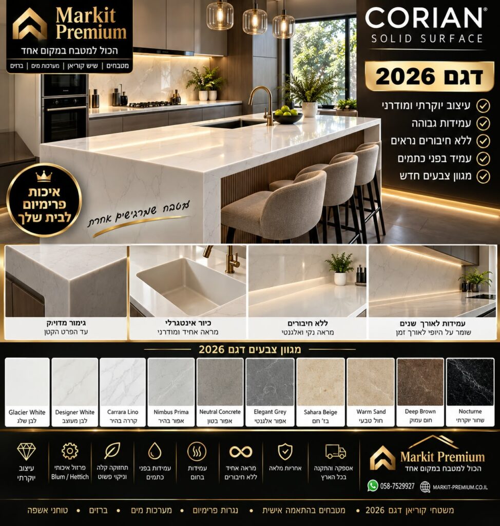 שיש קוריאן למטבח בעיצוב מודרני – Markit Premium